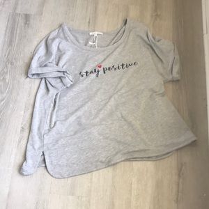 Women “stay positive t-shirt”